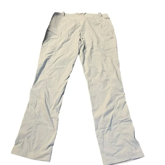 Columbia PFG Women 14 Gray Blue Cargo Fishing Hiking Outdoor Pants‎ Lightweight - Picture 9 of 12